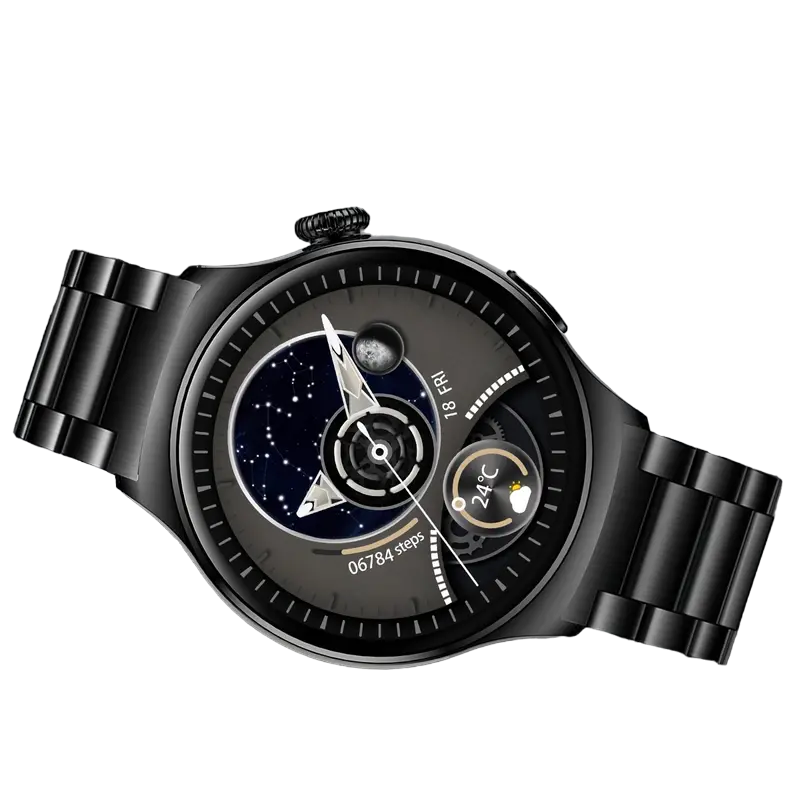 Smart Watch Big Screen Custom Dial Answer Call Fitness Tracker Sport Smart Watch For Men - Black-0
