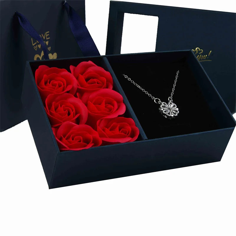 Immortal Flower Jewelry Box with Roses and Window-1
