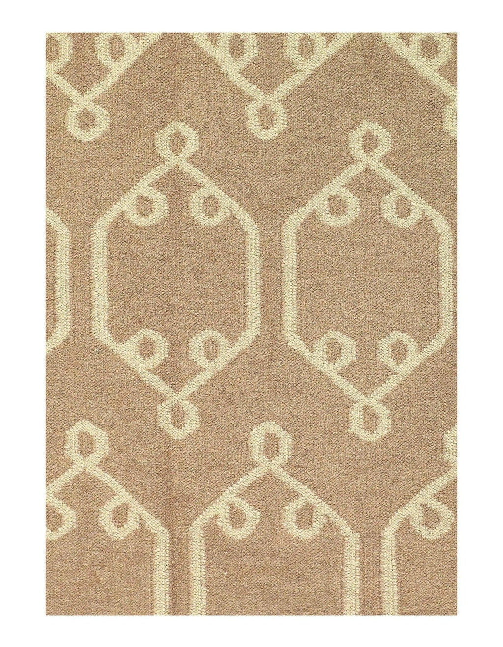 Canvello Light Brown Modern Flat Weave Rug - 5' X 8'-2