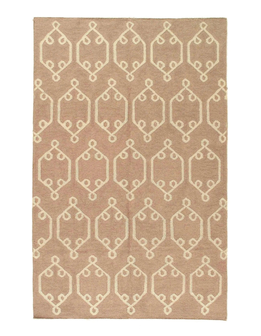 Canvello Light Brown Modern Flat Weave Rug - 5' X 8'-0