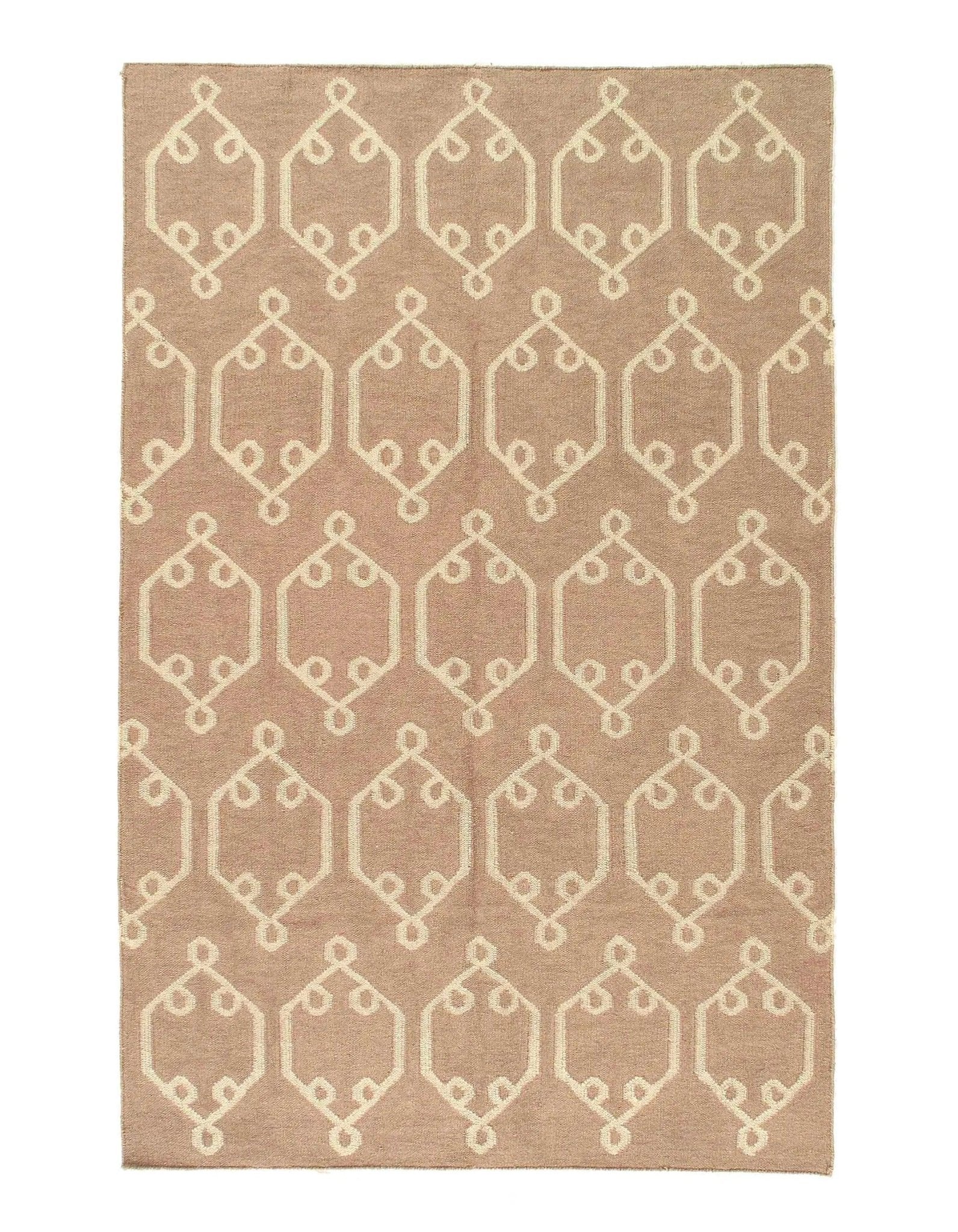 Canvello Light Brown Modern Flat Weave Rug - 5' X 8'-0